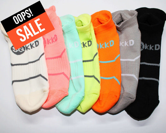 OOPS! SOKKD Originals - Ankle OOPS! SOKKD Originals - Ankle 1.0, Comfy, Original, Padded, Padded Socks, Socks, Soft, SOKKD, Sokkd1.0 Sokkd Factory Error versions of our original ankle sock design. These socks have minor manufacturing errors that do not im